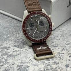 ساعت اسپرت امگا سواچ قهوه ای OMEGA SWATCH