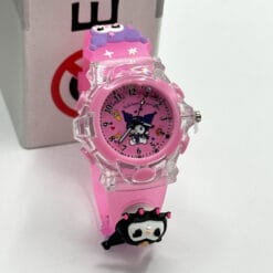 ساعت بچگانه اسپینردار صورتی کرومی