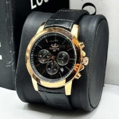 ساعت مردانه الگانس مشکی رزگلد elegance-5010