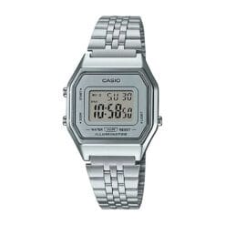 ساعت زنانه کاسیو نوستالژی نقره ای casio-la680wa-7d