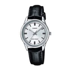 ساعت زنانه کاسیو مشکی نقره ای casio-ltp-v005l-7a