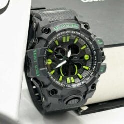 ساعت جیشاک 3239 مشکی سبز g-shock