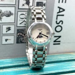 ساعت زنانه لونژین نقره ای صدفی longines