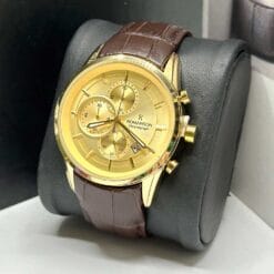 ساعت مردانه رومانسون رنگ قهوه ای طلایی Romanson 7011