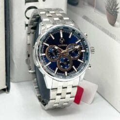 ساعت مردانه ویتوریا نقره ای سرمه ای vittoria-3379