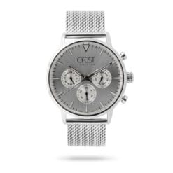 ساعت مردانه کرست نقره ای سیلور crest-6182-2