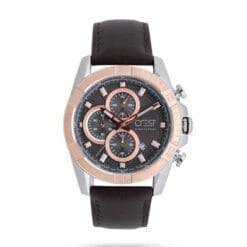 ساعت مردانه قهوه ای رز Crest-6211-2