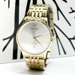 ساعت مردانه ویتوریا طلایی سیلور VT-3053