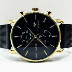 ساعت مردانه ویتوریا مشکی طلایی VT-3267
