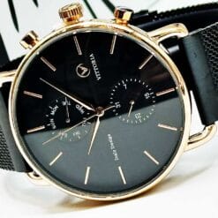 ساعت مردانه ویتوریا مشکی رزگلد VT-3267