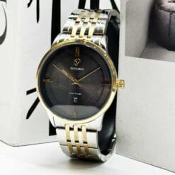 ساعت مردانه ویتوریا طلایی نقره ای دودی VT-3303