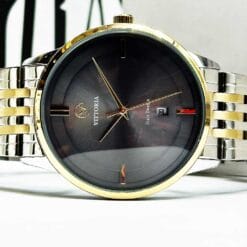 ساعت مردانه ویتوریا طلایی نقره ای دودی VT-3303