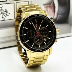 ساعت مردانه داویکس طلایی مشکی dovix-4014