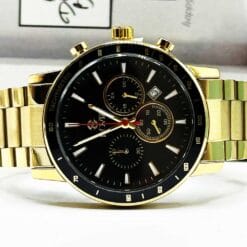 ساعت مردانه داویکس طلایی مشکی dovix-4014