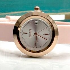 ساعت زنانه اکستری صورتی پاستیلی extri-1063-d