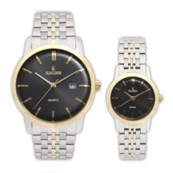 ست زنانه و مردانه کایزن طلایی نقره ای مشکی kaizen-3302-i