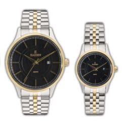 ست زنانه و مردانه کایزن طلایی نقره ای مشکی kaizen-3305-b