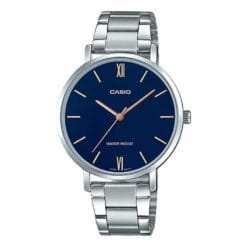 ساعت زنانه کاسیو نقره ای سرمه ای ltp-vt01d-2bu