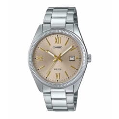 ساعت مردانه کاسیو نقره ای شامپاینی mtp-1302dd-9a