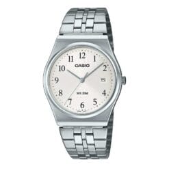 ساعت مردانه کاسیو نقره ای سفید mtp-b145d-7b