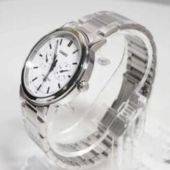 ساعت مردانه کاسیو نقره ای سفید mtp-e335d-7e