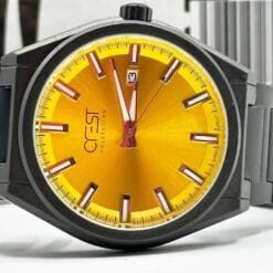 ساعت مردانه کرست مشکی زرد crest-6223