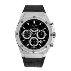 ساعت مردانه لاکسمی مشکی نقره ای laxmi-8550-3