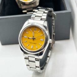 ست ساعت مچی زنانه و مردانه رولکس اویستر Rolex Oyster 22 ست ساعت رولکس اویستر نقره ای پرتقالی rolex oyster