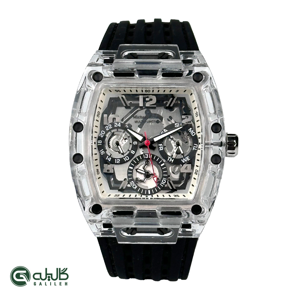 ساعت مردانه مایکل کندی رنگ مشکی سیلور mk-1016