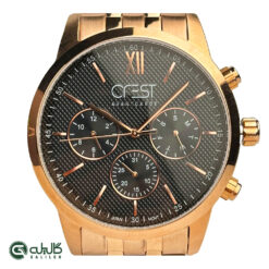 ساعت مردانه کرست رزگلد مشکی crest-6159-5