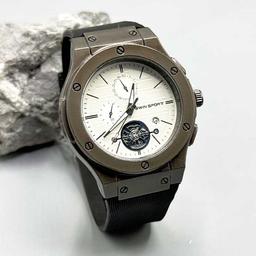 ساعت مچی مردانه بیوین اسپرت Bwin Sport 1041 3 ساعت مردانه بیوین اسپرت مشکی سفید bwinsport-1041