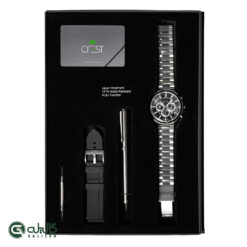ساعت مردانه کرست نقره ای مشکی crest-9022