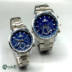 ساعت ست طلایی نقره ای سرمه ای elegance-set-6011