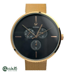 ساعت مردانه ویتوریا رزگلد مشکی vittoria-3213