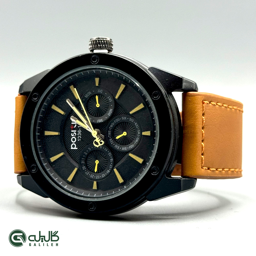 ساعت مچی مردانه پوزیتیف Positif 0902 5 ساعت مردانه پوزیفیت عسلی مشکی pos-0902