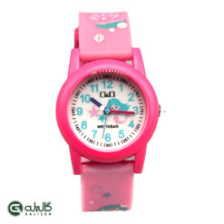 ساعت بچگانه کیو اند کیو آبی سرخابی q&q-vp34j062y-4