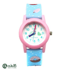 ساعت بچگانه دخترانه آبی صورتی q&q-vp34j062y-1
