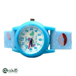ساعت بچگانه دخترانه آبی q&q-vp34j062y-2