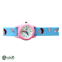 ساعت بچگانه دخترانه آبی صورتی q&q-vp34j062y-1