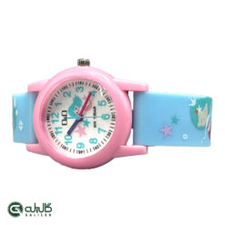 ساعت بچگانه کیو اند کیو آبی صورتی q&q-vp34j062y-3