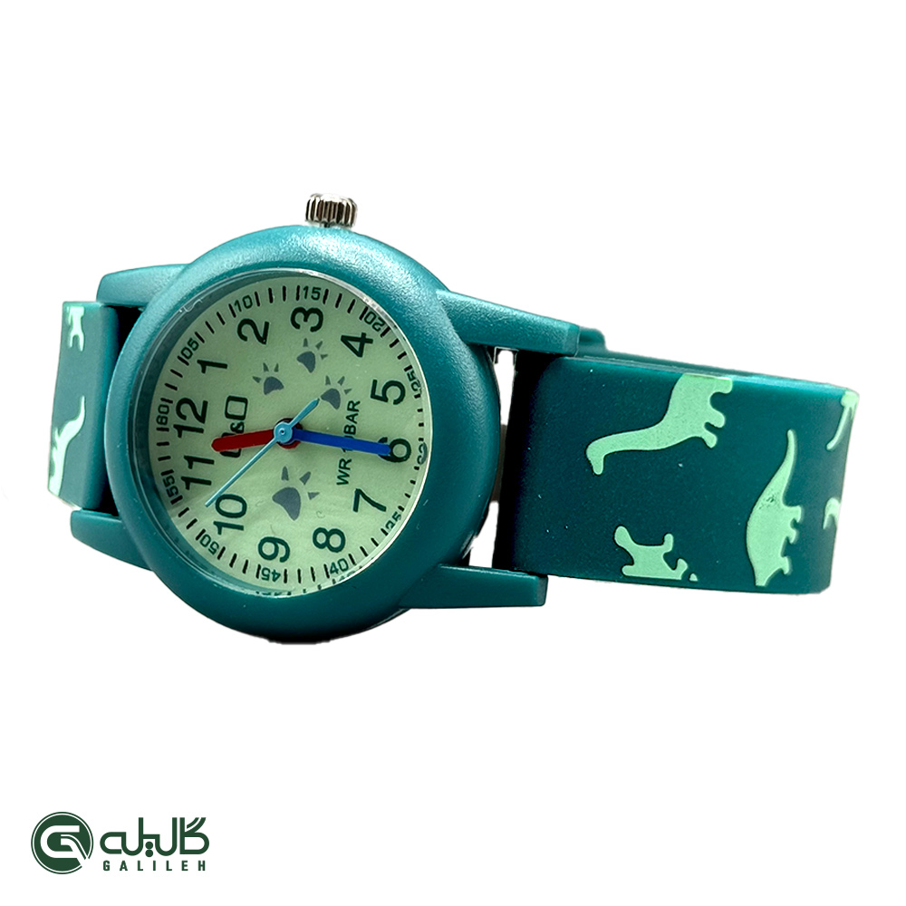 ساعت مچی پسرانه کیو اند کیو Q&Q VR99J010Y-1 4 ساعت بچگانه پسرانه سبز کاج q&q-vr99-j010y-1